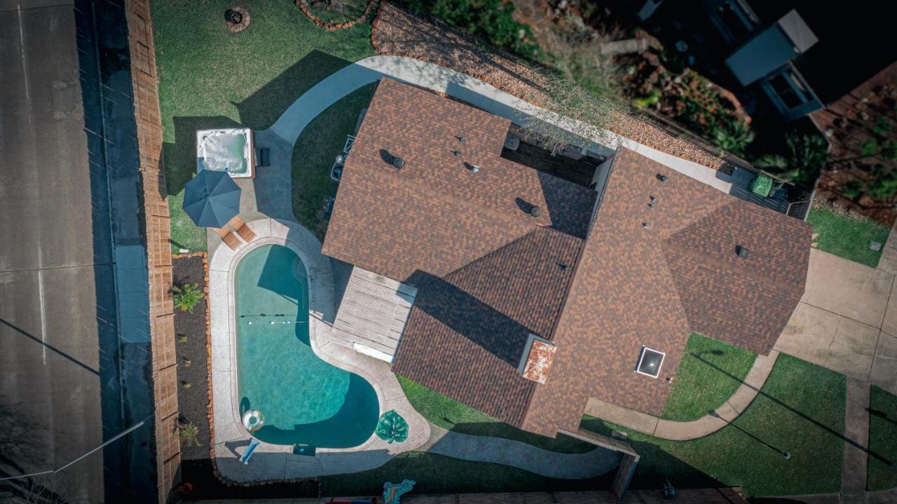 1976houstongem Luminous Pvtpool & Hottub Dt20mins For Lrg Families 6beds 2bath Tatil Evi Houston